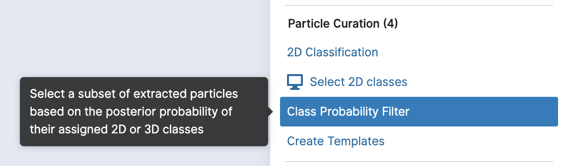 New Particle Class Probability Filter job