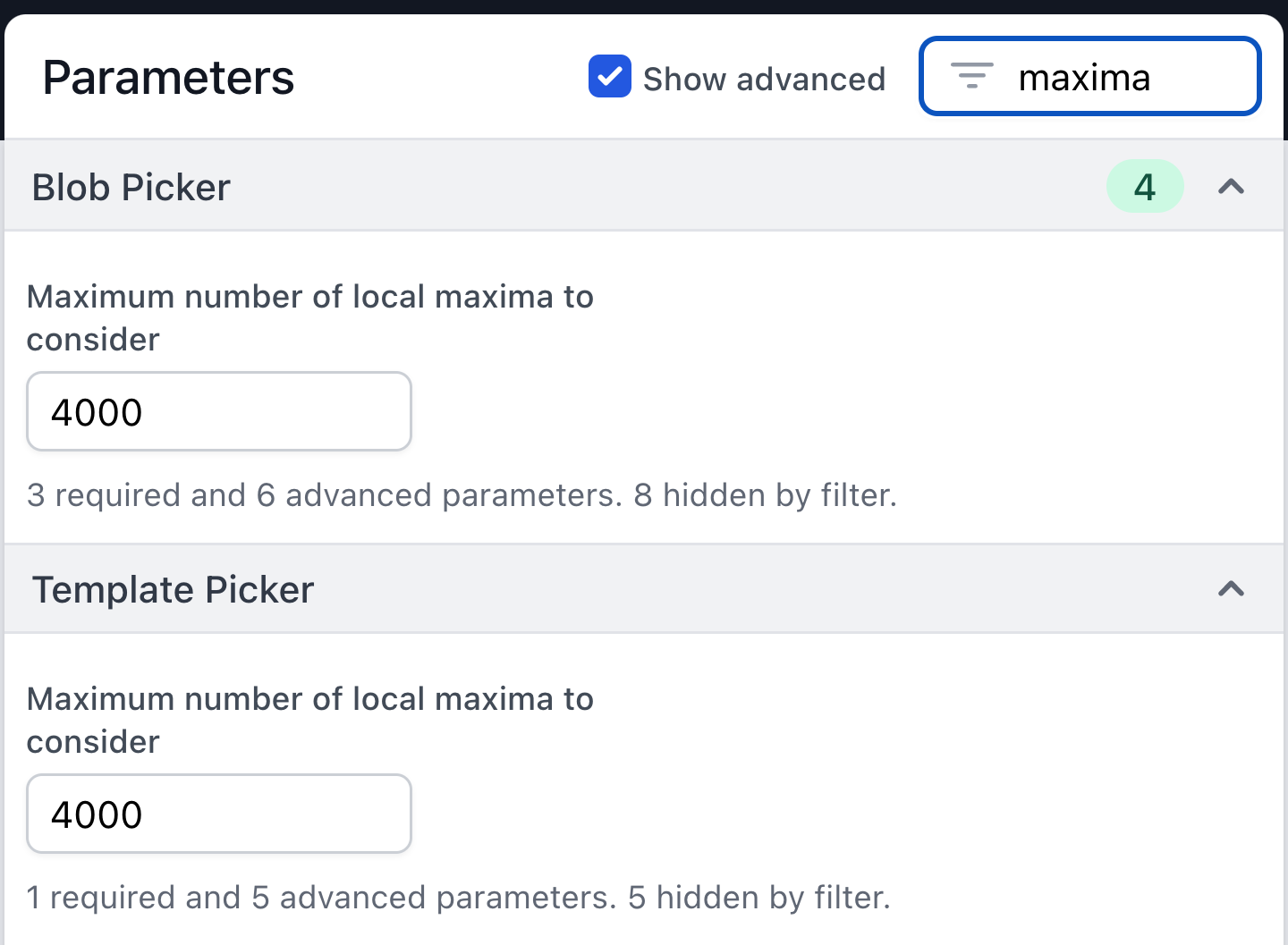 Local maxima parameter for Blob Picker and Template Picker in CryoSPARC Live