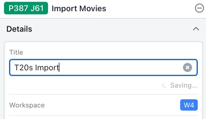 Autosaving job titles and descriptions