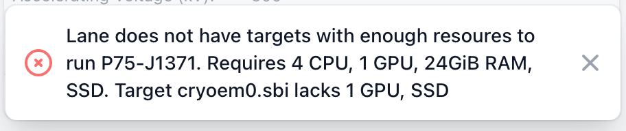 Underprovisioned queue error